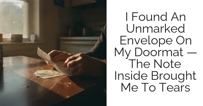I Found An Unmarked Envelope On My Doormat — The Note Inside Brought Me To Tears