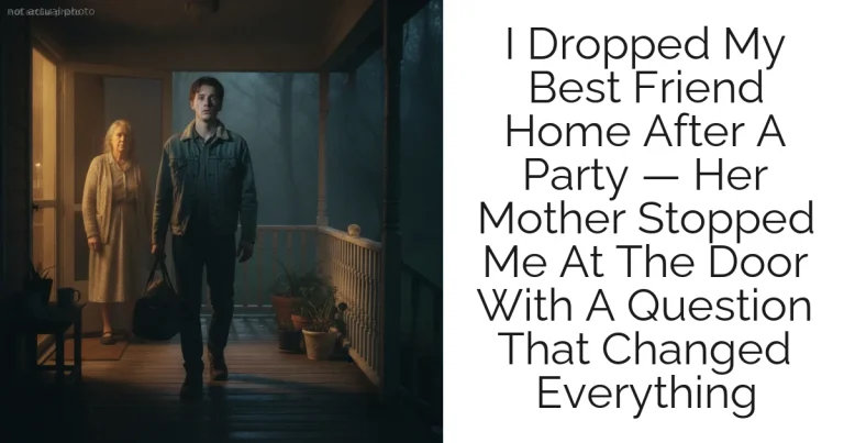 I Dropped My Best Friend Home After A Party — Her Mother Stopped Me At The Door With A Question That Changed Everything