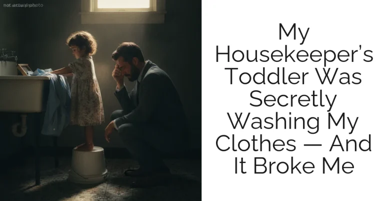 My Housekeeper’s Toddler Was Secretly Washing My Clothes — And It Broke Me