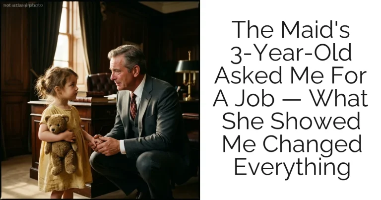 The Maid's 3-Year-Old Asked Me For A Job — What She Showed Me Changed Everything