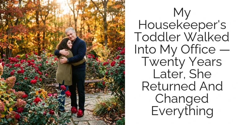 My Housekeeper's Toddler Walked Into My Office — Twenty Years Later, She Returned And Changed Everything