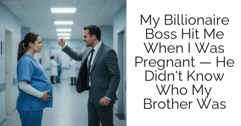 My Billionaire Boss Hit Me When I Was Pregnant — He Didn't Know Who My Brother Was