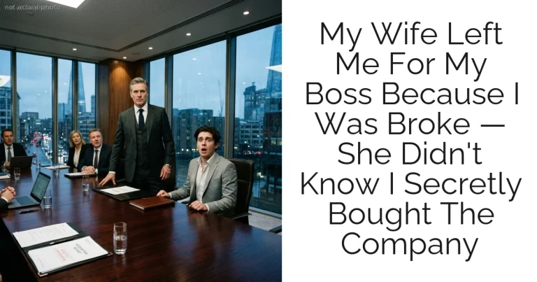 My Wife Left Me For My Boss Because I Was Broke — She Didn't Know I Secretly Bought The Company