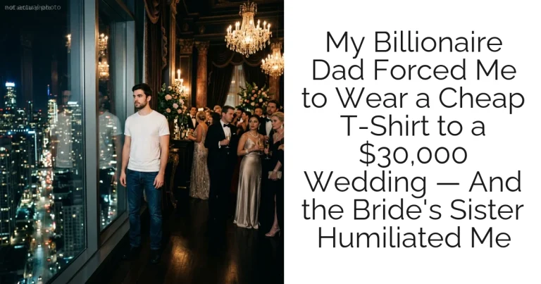 My Billionaire Dad Forced Me to Wear a Cheap T-Shirt to a $30,000 Wedding — And the Bride's Sister Humiliated Me