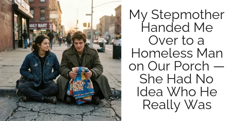 My Stepmother Handed Me Over to a Homeless Man on Our Porch — She Had No Idea Who He Really Was
