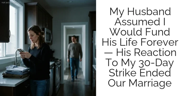 My Husband Assumed I Would Fund His Life Forever — His Reaction To My 30-Day Strike Ended Our Marriage