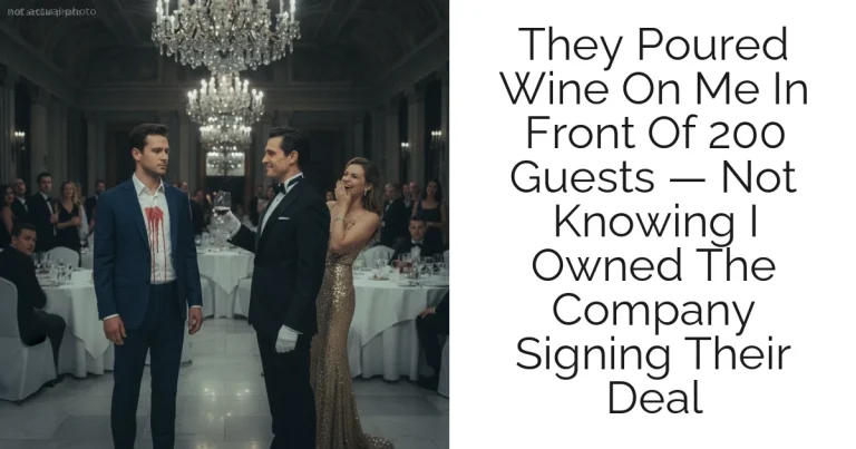 They Poured Wine On Me In Front Of 200 Guests — Not Knowing I Owned The Company Signing Their Deal