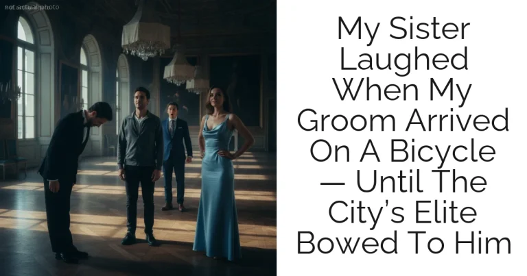 My Sister Laughed When My Groom Arrived On A Bicycle — Until The City’s Elite Bowed To Him