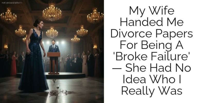 My Wife Handed Me Divorce Papers For Being A 'Broke Failure' — She Had No Idea Who I Really Was