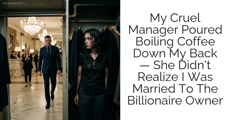 My Cruel Manager Poured Boiling Coffee Down My Back — She Didn't Realize I Was Married To The Billionaire Owner