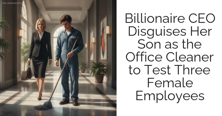 Billionaire CEO Disguises Her Son as the Office Cleaner to Test Three Female Employees