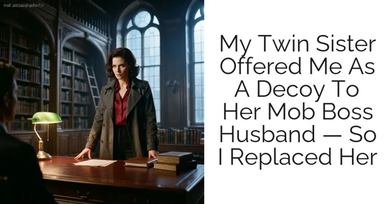 My Twin Sister Offered Me As A Decoy To Her Mob Boss Husband — So I Replaced Her