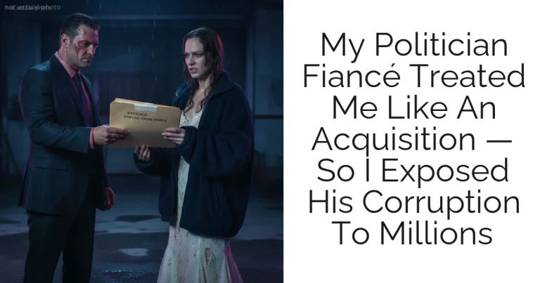 My Politician Fiancé Treated Me Like An Acquisition — So I Exposed His Corruption To Millions