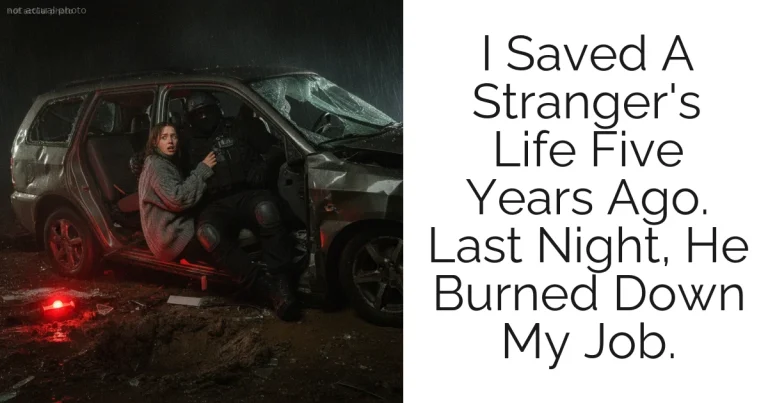 I Saved A Stranger's Life Five Years Ago. Last Night, He Burned Down My Job.