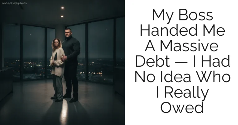 My Boss Handed Me A Massive Debt — I Had No Idea Who I Really Owed