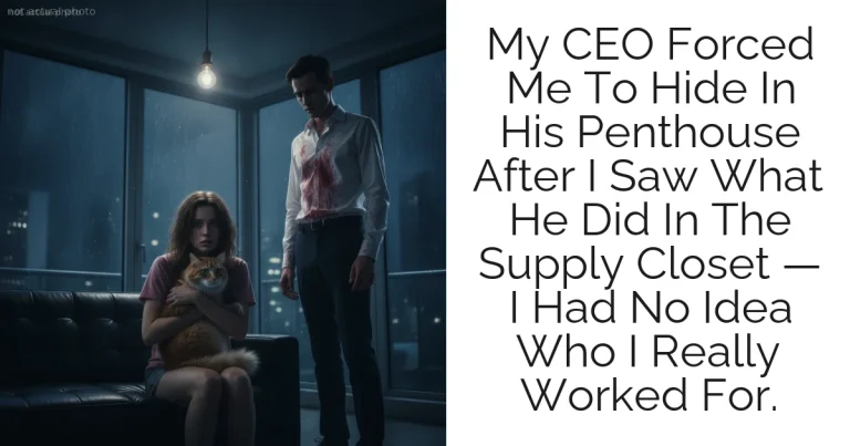 My CEO Forced Me To Hide In His Penthouse After I Saw What He Did In The Supply Closet — I Had No Idea Who I Really Worked For.