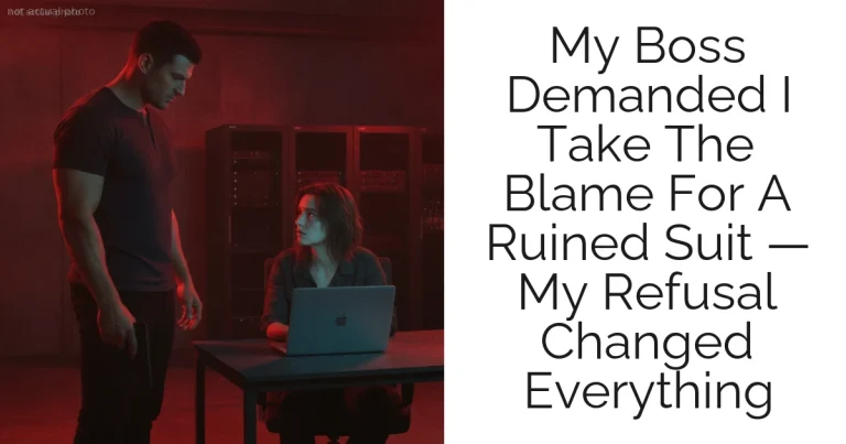My Boss Demanded I Take The Blame For A Ruined Suit — My Refusal Changed Everything