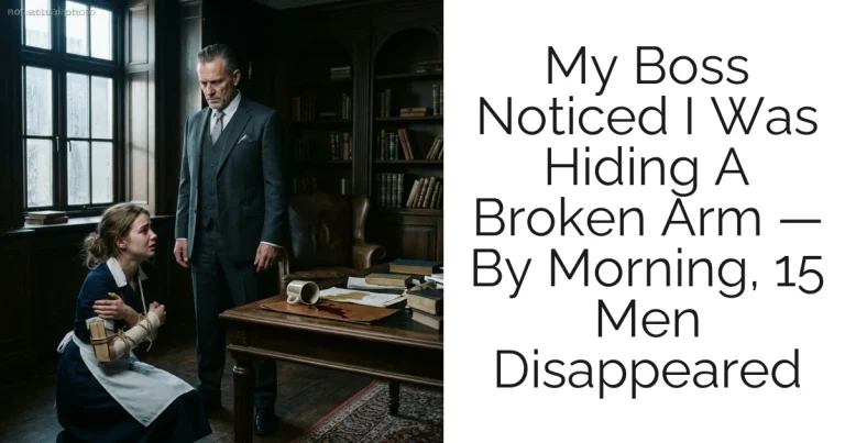 My Boss Noticed I Was Hiding A Broken Arm — By Morning, 15 Men Disappeared