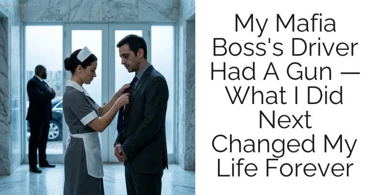 My Mafia Boss's Driver Had A Gun — What I Did Next Changed My Life Forever