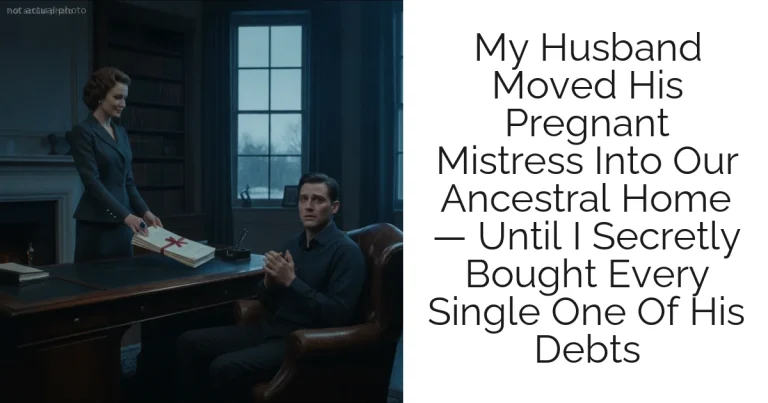 My Husband Moved His Pregnant Mistress Into Our Ancestral Home — Until I Secretly Bought Every Single One Of His Debts