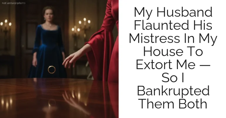 My Husband Flaunted His Mistress In My House To Extort Me — So I Bankrupted Them Both