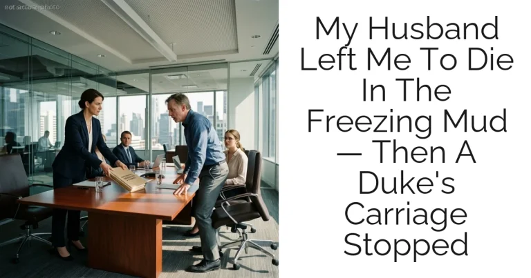 My Husband Left Me To Die In The Freezing Mud — Then A Duke's Carriage Stopped