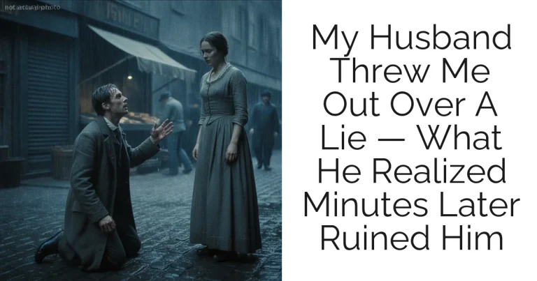 My Husband Threw Me Out Over A Lie — What He Realized Minutes Later Ruined Him