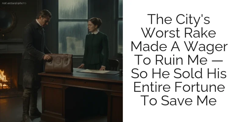 The City's Worst Rake Made A Wager To Ruin Me — So He Sold His Entire Fortune To Save Me