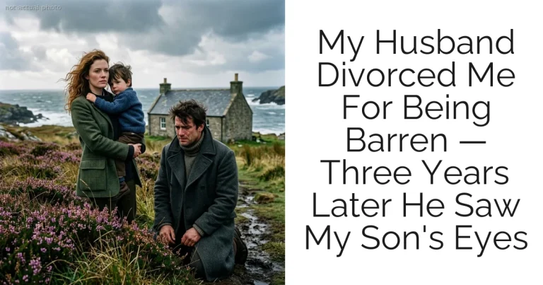My Husband Divorced Me For Being Barren — Three Years Later He Saw My Son's Eyes