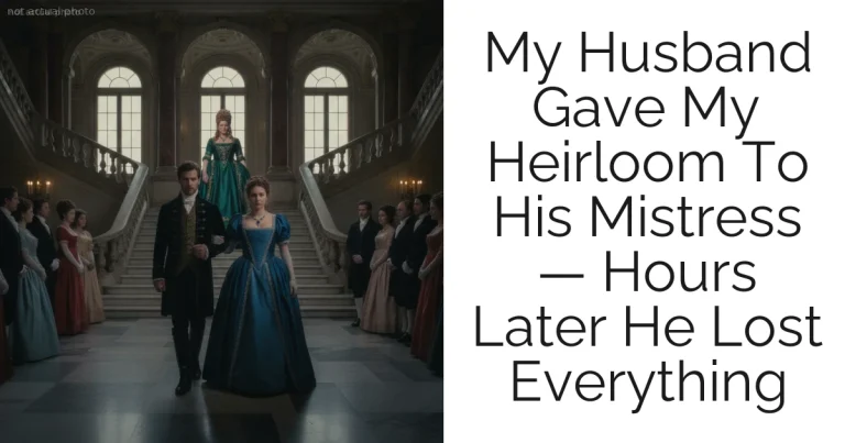 My Husband Gave My Heirloom To His Mistress — Hours Later He Lost Everything