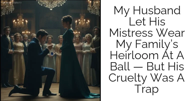 My Husband Let His Mistress Wear My Family’s Heirloom At A Ball — But His Cruelty Was A Trap