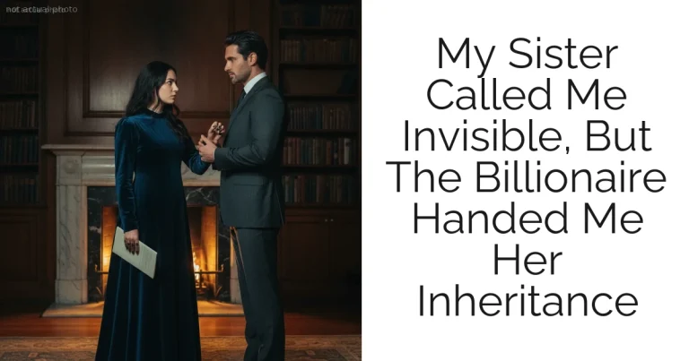 My Sister Called Me Invisible, But The Billionaire Handed Me Her Inheritance