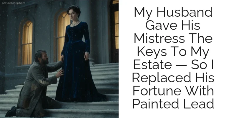 My Husband Gave His Mistress The Keys To My Estate — So I Replaced His Fortune With Painted Lead