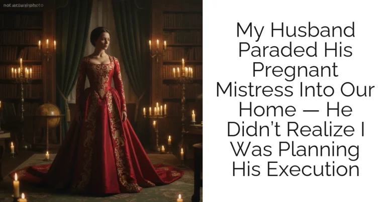 My Husband Paraded His Pregnant Mistress Into Our Home — He Didn’t Realize I Was Planning His Execution