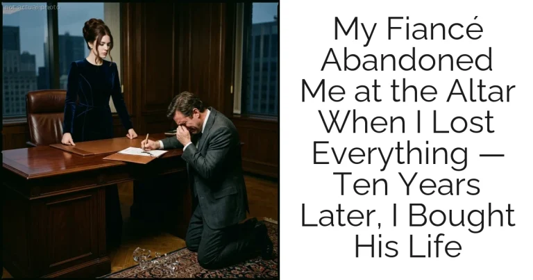 My Fiancé Abandoned Me at the Altar When I Lost Everything — Ten Years Later, I Bought His Life