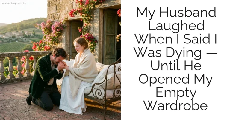 My Husband Laughed When I Said I Was Dying — Until He Opened My Empty Wardrobe