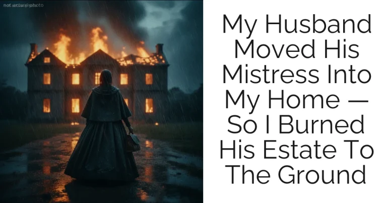 My Husband Moved His Mistress Into My Home — So I Burned His Estate To The Ground