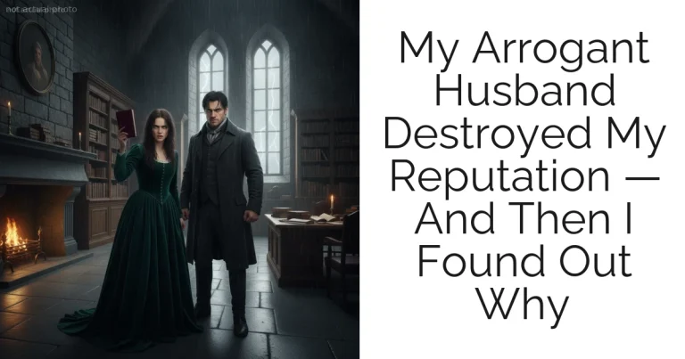 My Arrogant Husband Destroyed My Reputation — And Then I Found Out Why