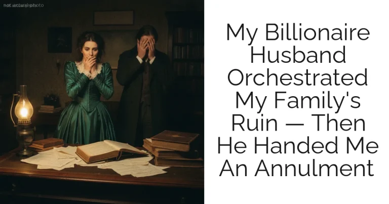 My Billionaire Husband Orchestrated My Family's Ruin — Then He Handed Me An Annulment