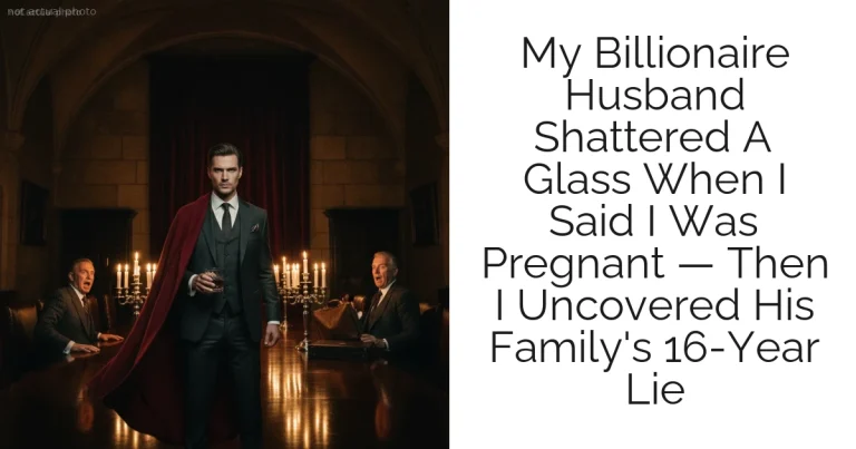 My Billionaire Husband Shattered A Glass When I Said I Was Pregnant — Then I Uncovered His Family's 16-Year Lie