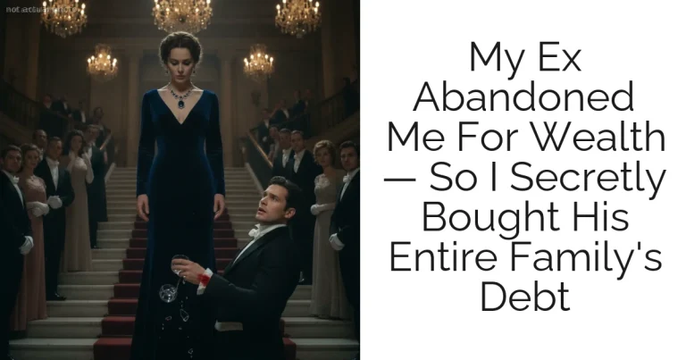 My Ex Abandoned Me For Wealth — So I Secretly Bought His Entire Family's Debt