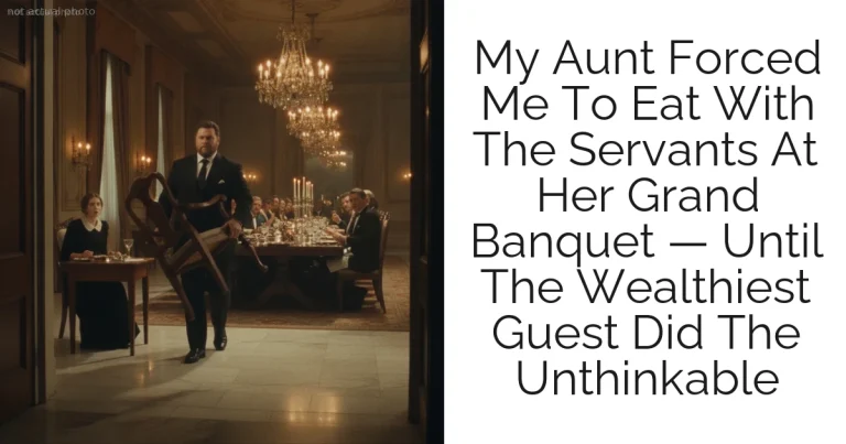 My Aunt Forced Me To Eat With The Servants At Her Grand Banquet — Until The Wealthiest Guest Did The Unthinkable