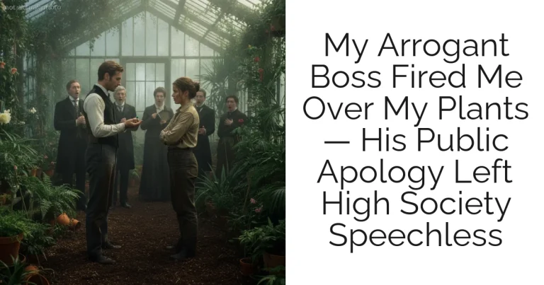 My Arrogant Boss Fired Me Over My Plants — His Public Apology Left High Society Speechless