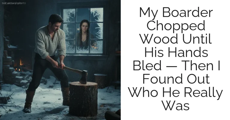 My Boarder Chopped Wood Until His Hands Bled — Then I Found Out Who He Really Was