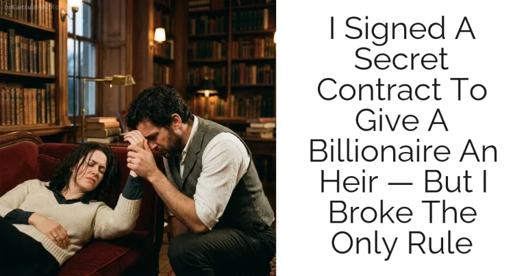 I Signed A Secret Contract To Give A Billionaire An Heir — But I Broke The Only Rule