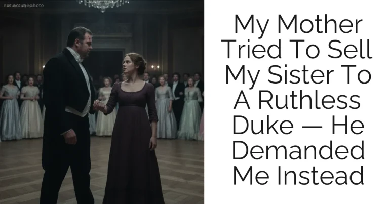 My Mother Tried To Sell My Sister To A Ruthless Duke — He Demanded Me Instead