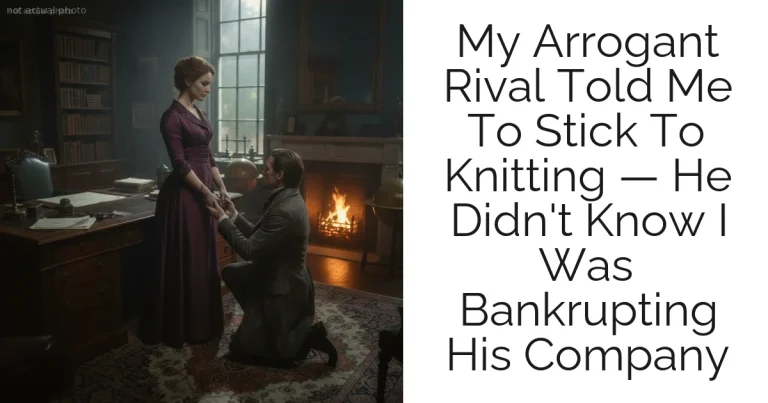 My Arrogant Rival Told Me To Stick To Knitting — He Didn't Know I Was Bankrupting His Company