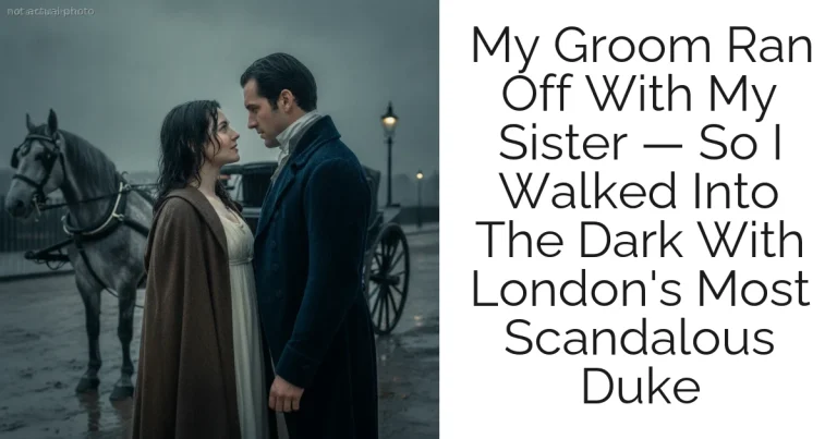 My Groom Ran Off With My Sister — So I Walked Into The Dark With London's Most Scandalous Duke