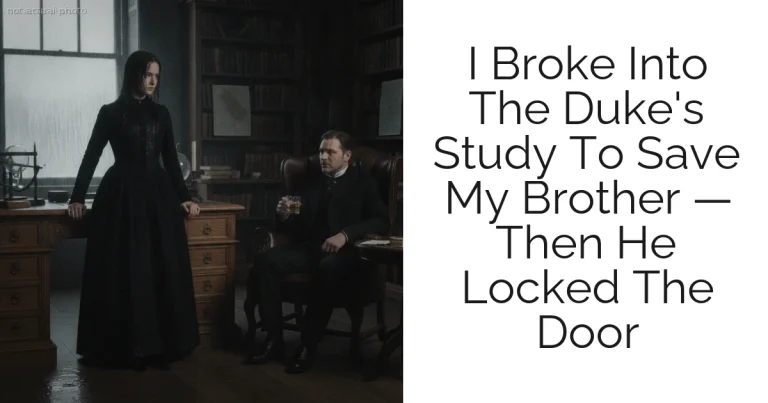 I Broke Into The Duke's Study To Save My Brother — Then He Locked The Door