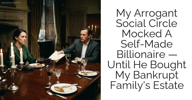 My Arrogant Social Circle Mocked A Self-Made Billionaire — Until He Bought My Bankrupt Family's Estate